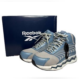 Reebok Work Shoes Grey Light Blue Zig Elusion Heritage Comp Toe Size 9.5 Wide